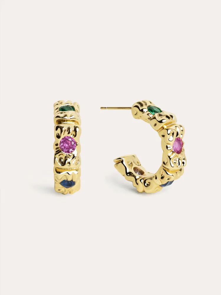 Sand Colors Goud Hoop Earrings met antislip rand