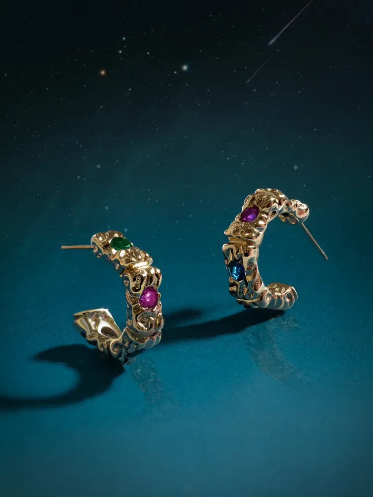 Sand Colors Goud Hoop Earrings met antislip rand