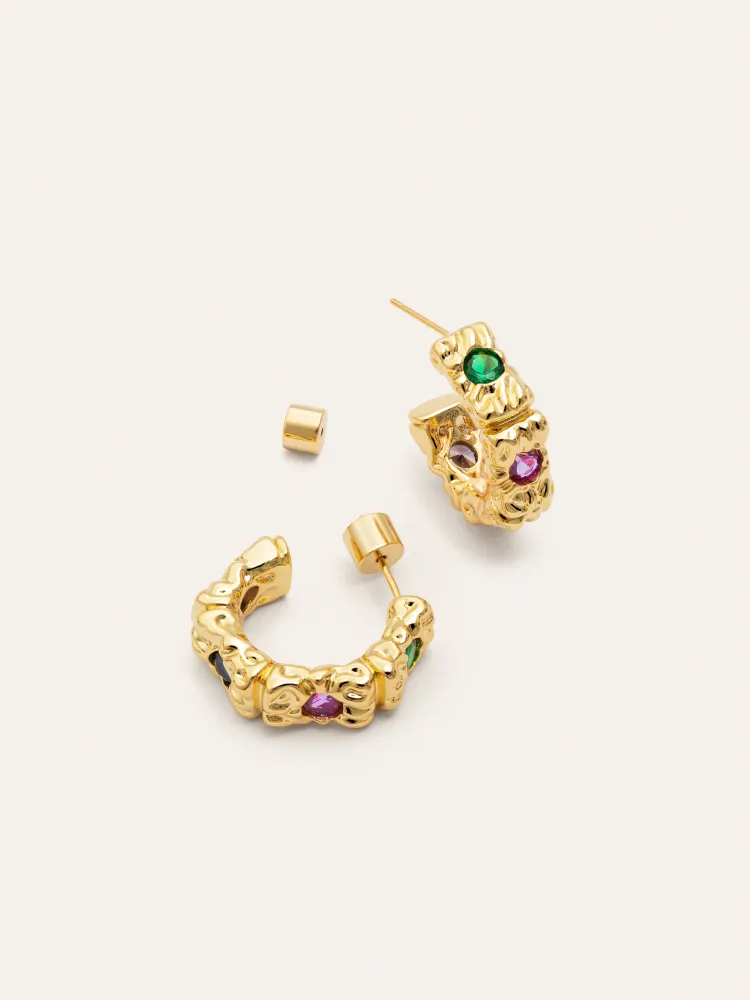 Sand Colors Goud Hoop Earrings met antislip rand