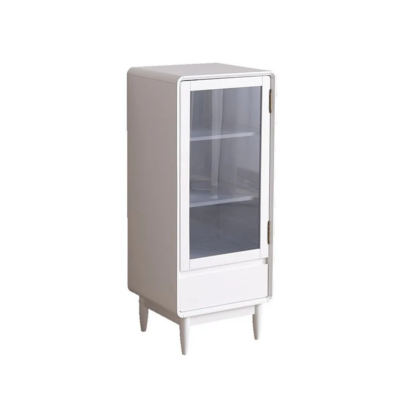 Scandinavian Display Stand Rubberwood Hutch Buffet Doors met elastische band en linten 18l