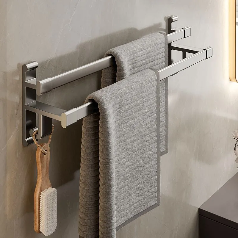 Grijs Bathroom Accessory Set Contemporary Style Aluminum Towel Bar 12