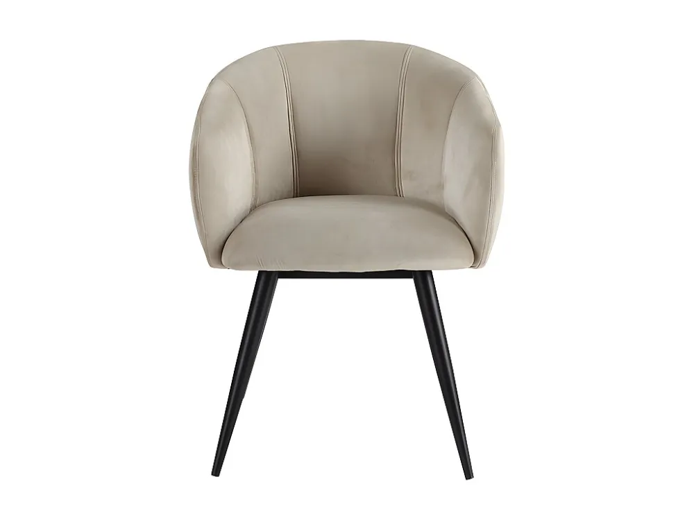 Set van 2 stoelen VADIM - Fluweel en metaal - Ecru - Koop nu uw online meubelshop