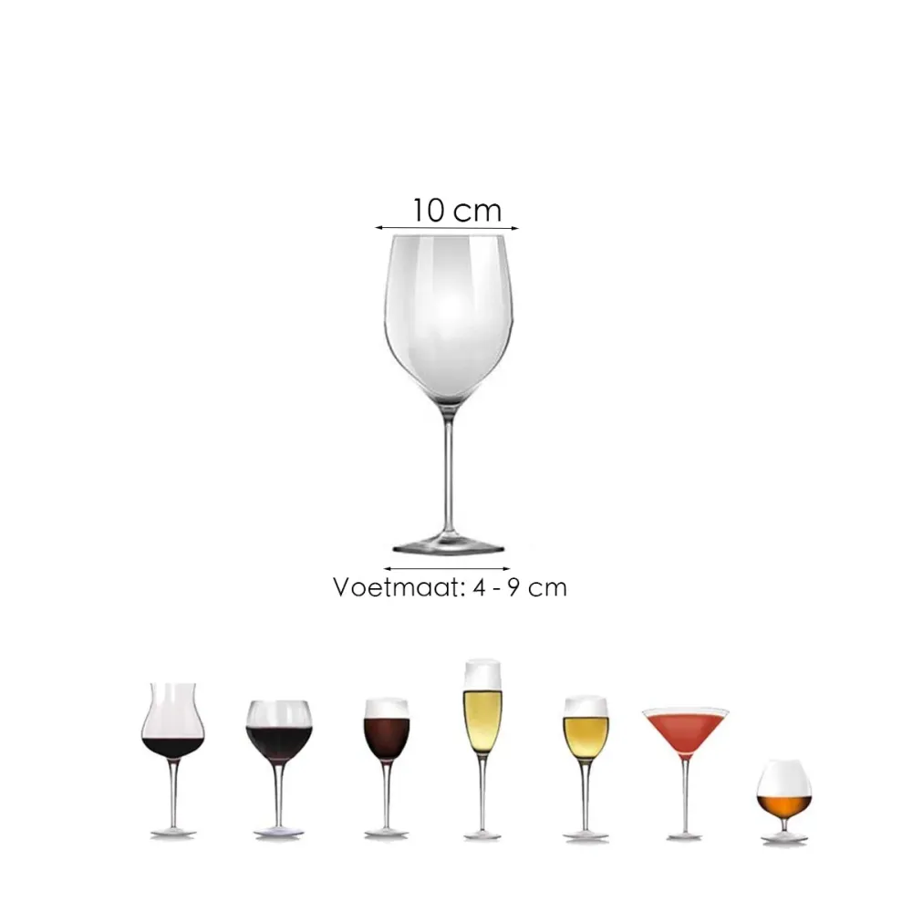 Wijnrek - Wijnglazen Rek - Wijn Glas Opslag - Wine Glass holder - 4 stuks - 38 x 12,7 cm