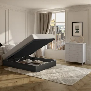 Bedbodem met opbergruimte 140 x 200 cm - Mat zwart - HESTIA van YSMÉE