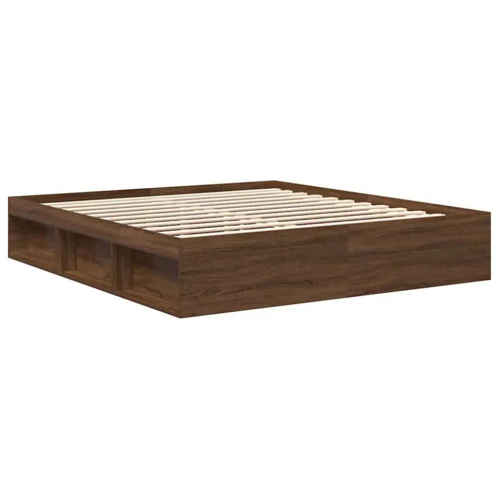 Bedframe bruin eikenkleur 180x200 cm Super King Size