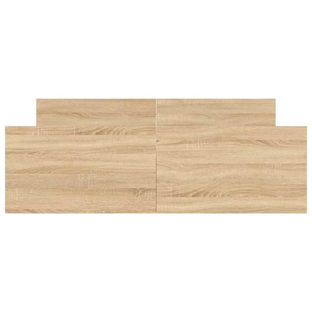 Bedframe met hoofd- en voeteneinde sonoma eikenkleur 135x190 cm