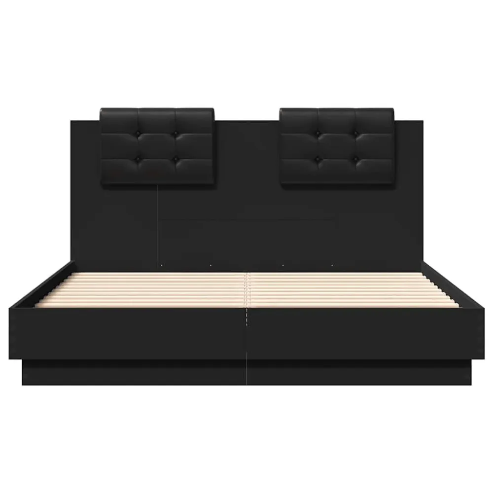 Bedframe met hoofdeinde bruin eikenkleurig 120x190 cm