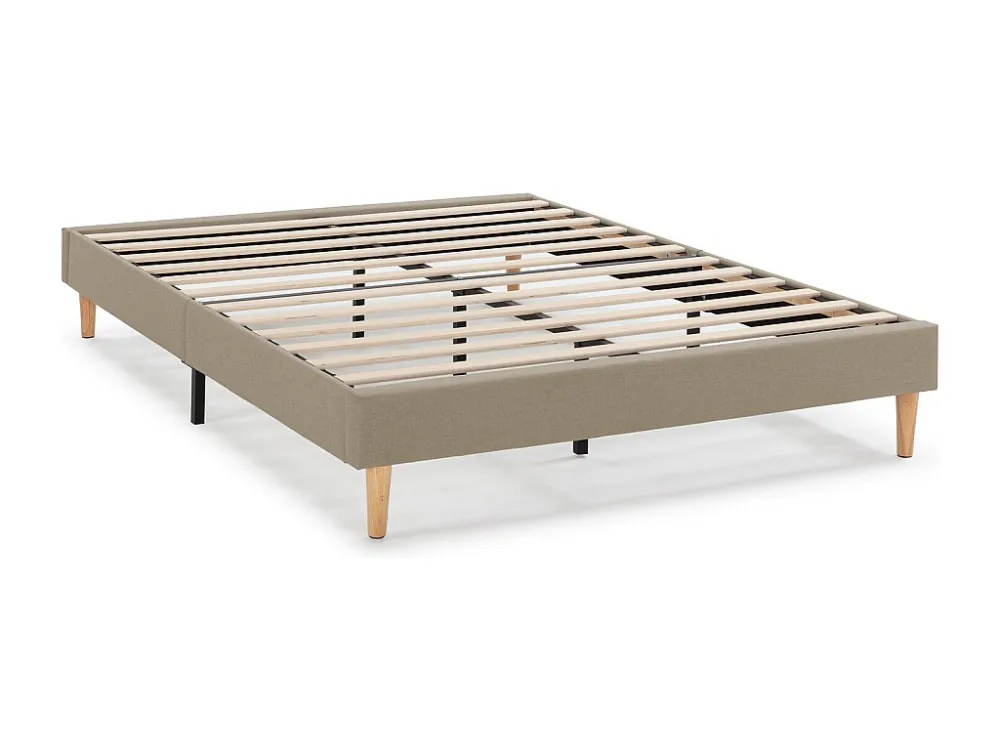 Beklede basis Aura 160x200 cm Lichtbruin