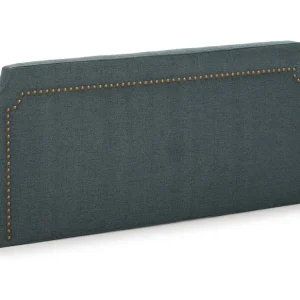 Beklede hoofdeinde Leonor 160 x 60 cm Blauw, Spijkers Bruin, Totale Dikte 8 cm