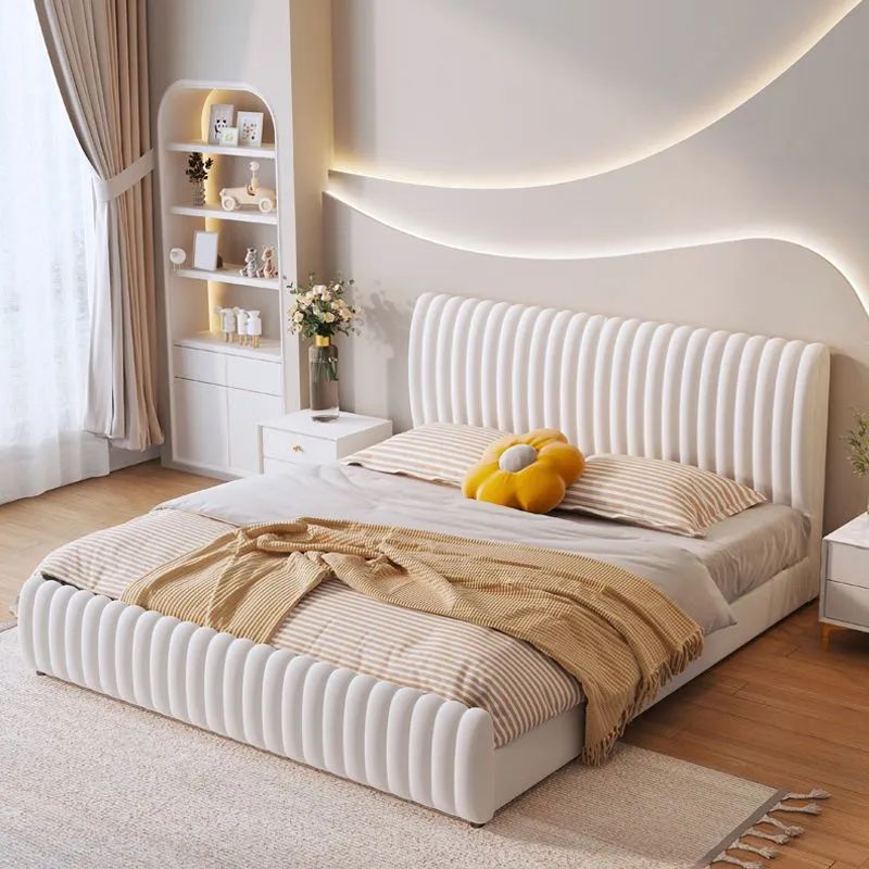 Contemporary Solid Color Mattress Included Headboard Rectangular Conventioneel Bed