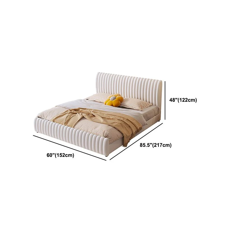 Contemporary Solid Color Mattress Included Headboard Rectangular Gebruikelijk Bed