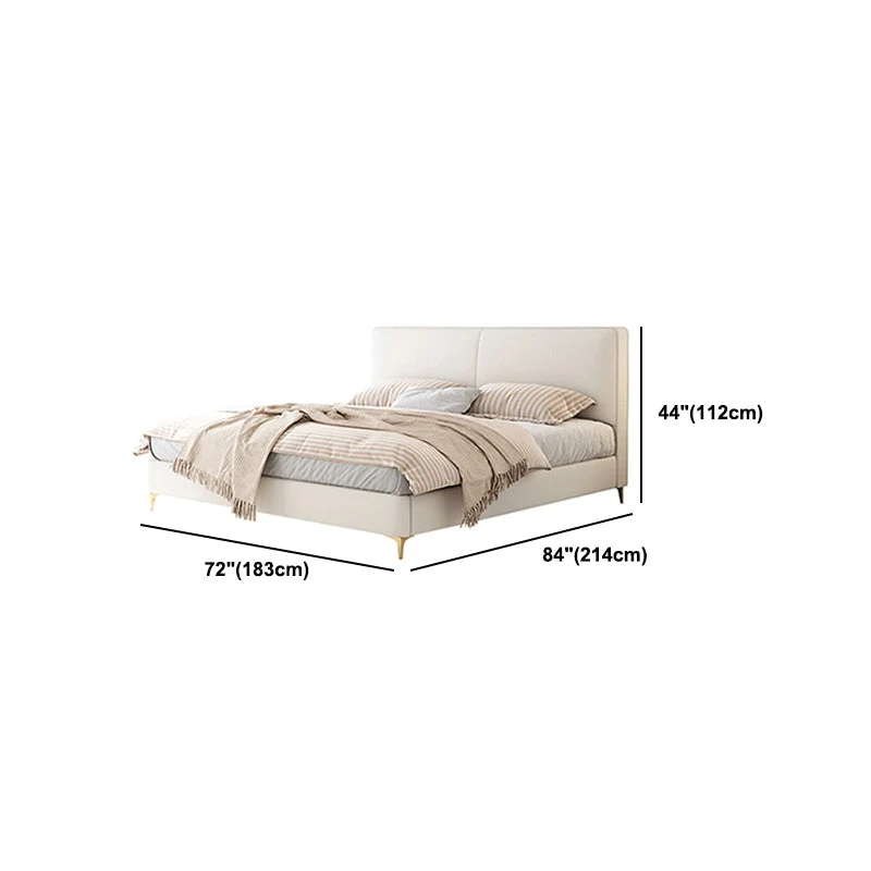 Contemporary Uni Wood Headboard Rectangular Panel Standard Bed