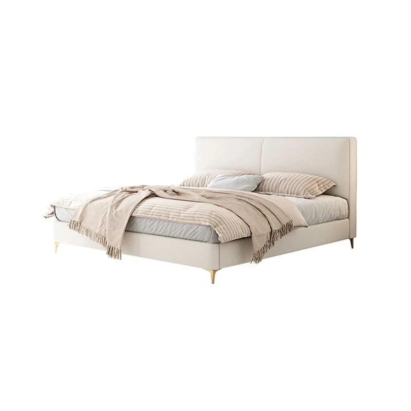 Contemporary Uni Wood Headboard Rectangular Panel Standard Bed