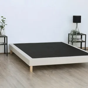 Decoratieve gewatteerde bedbodem 140 x 190 - Natuurtint - KOZANI van YSMÉE