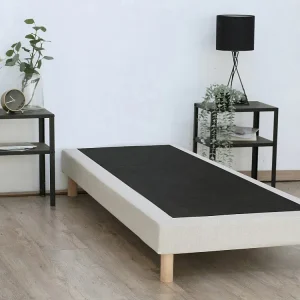 Decoratieve gewatteerde bedbodem 90 x 190 - Natuurtint - KOZANI van YSMÉE