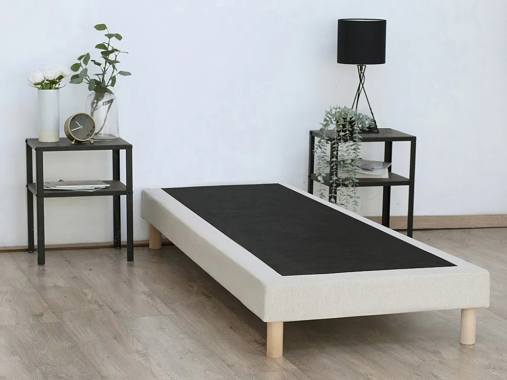 Decoratieve gewatteerde bedbodem 90 x 190 - Natuurtint - KOZANI van YSMÉE