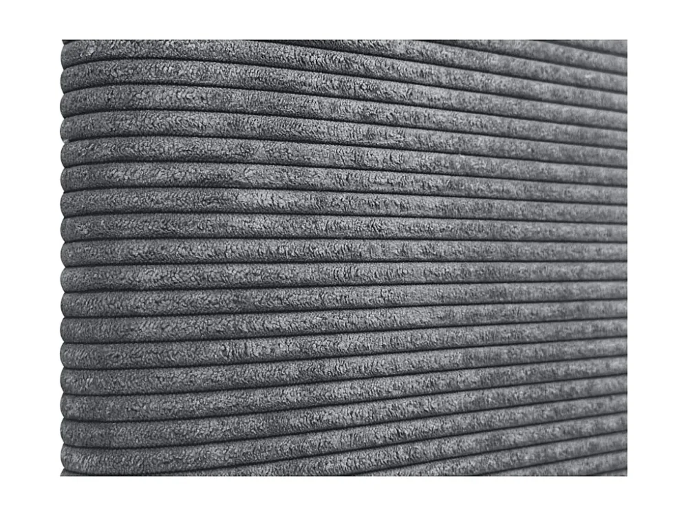 DHOME Effen corduroy hoofdeinde 135x115 met bedpoten 120/135/140 - Donkergrijs