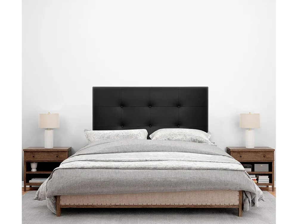 DHOME Getuft kunstleer hoofdeinde 105x60cm bedden 105 - Zwart