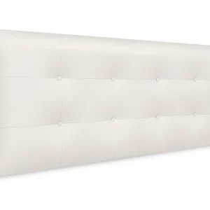 DHOME Getuft kunstleer hoofdeinde 145x60cm bedden 135/140 - beenwit