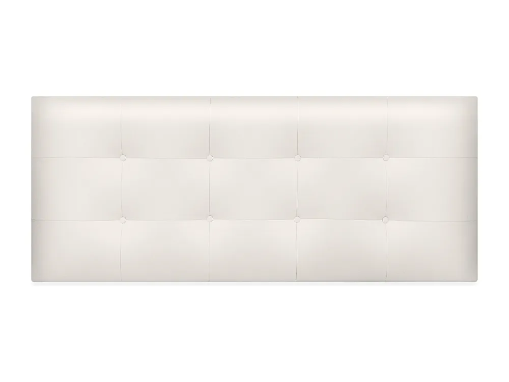 DHOME Getuft kunstleer hoofdeinde 145x60cm bedden 135/140 - beenwit