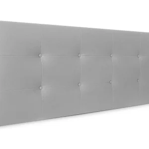 DHOME Getuft kunstleer hoofdeinde 145x60cm voor 135/140 bedden - lichtgrijs