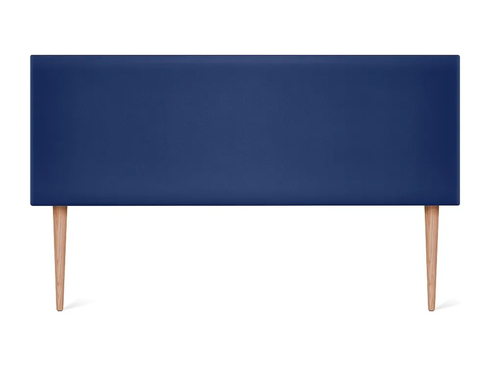 DHOME Glad kunstleer hoofdeinde 145x105cm met bedpoten 135/140 - Blauw