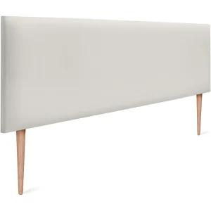 DHOME Glad kunstleer hoofdeinde 145x105cm met bedpoten 135/140 - Beenwit