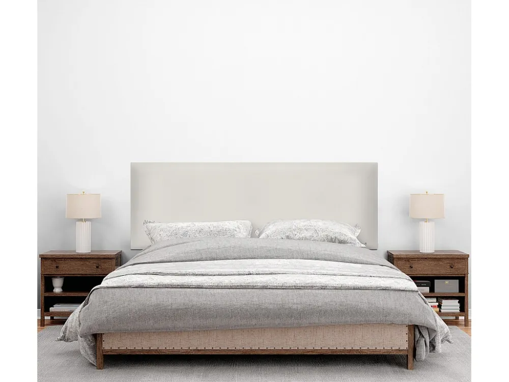 DHOME Glad kunstleer hoofdeinde 145x50cm voor 135/140 bedden - Bone Melkwit