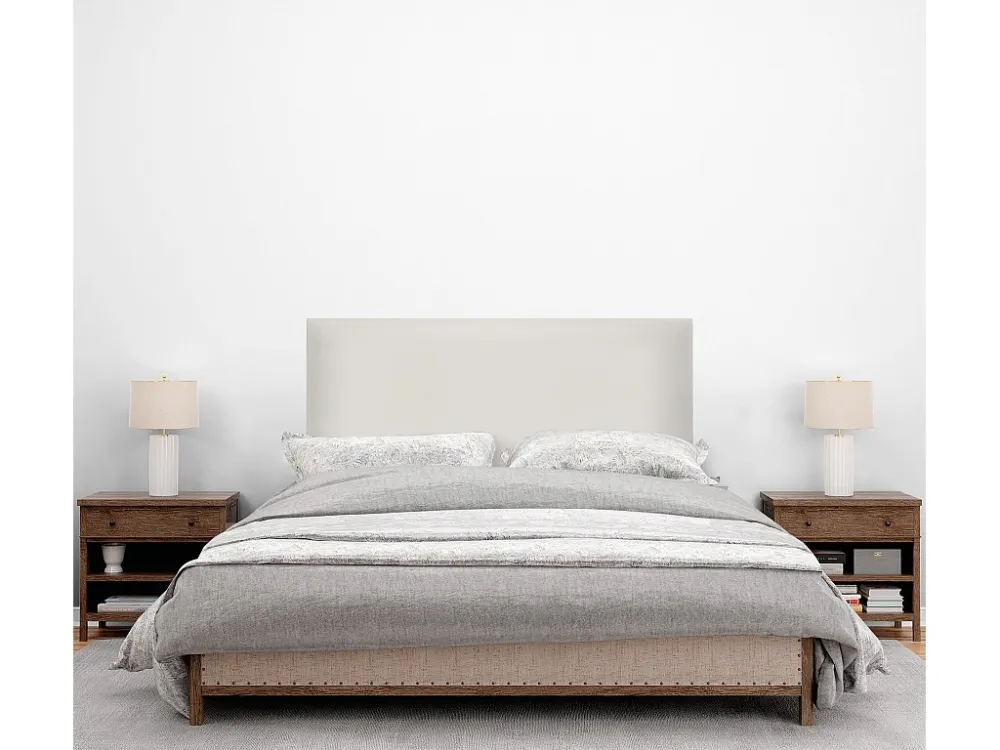 DHOME Glad kunstleer hoofdeinde 95x50cm bedden 90 - beenwit