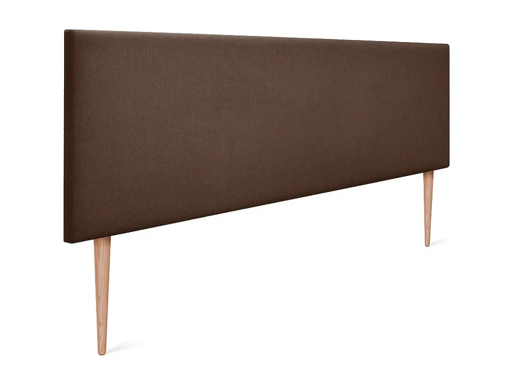 DHOME Hoofdeinde glad aqualine stof 145x105cm met bedpoten 135/140 - Bruin