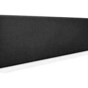 DHOME Hoofdeinde gladde aqualine stof 145x50cm bedden 135/140 - Zwart