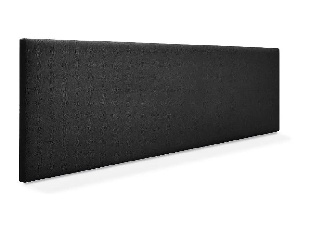 DHOME Hoofdeinde gladde aqualine stof 145x50cm bedden 135/140 - Zwart