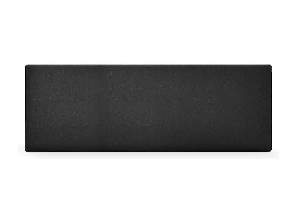 DHOME Hoofdeinde gladde aqualine stof 145x50cm bedden 135/140 - Zwart