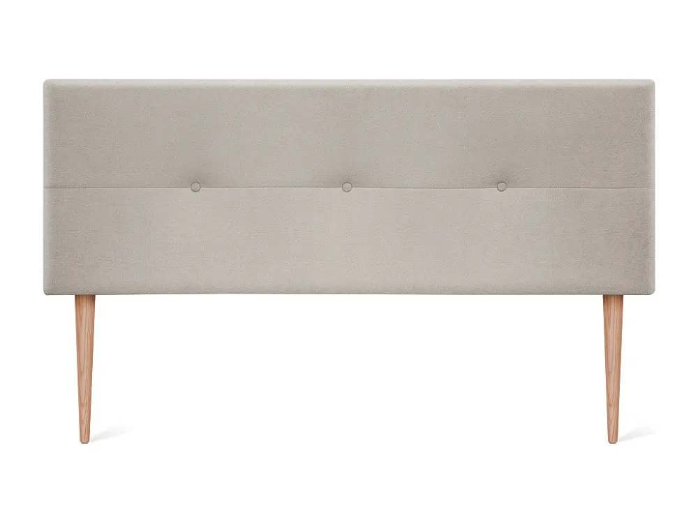 DHOME Hoofdeinde van Aqualine stof met knopen 160x105cm met bedpoten Bedden 150/160 - Natuurtint
