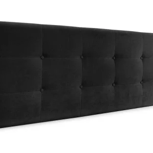 DHOME Hoofdeinde van Stof Aqualine Gecapitonneerd 160x60cm Bedden 150/160 - Zwart
