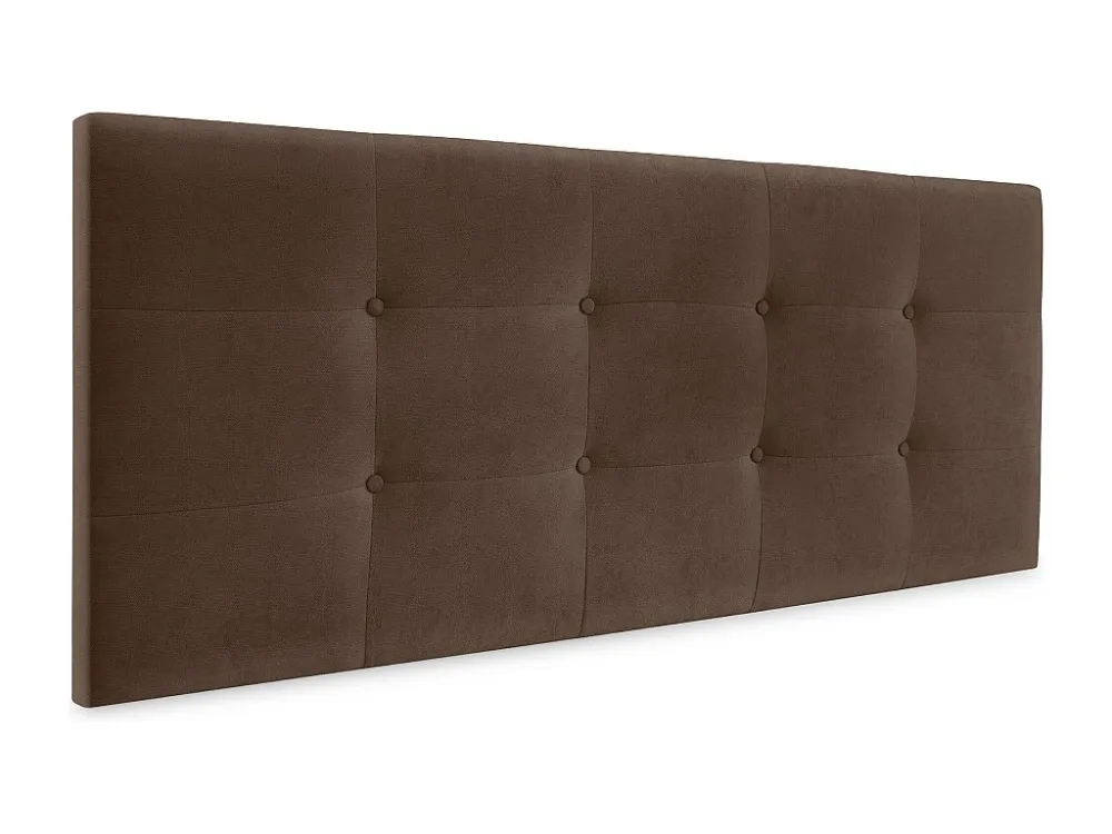 DHOME Hoofdeinde van Stof Aqualine Gecapitonneerd 160x60cm Bedden 150/160 - Bruin