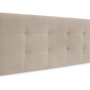 DHOME Hoofdeinde van Stof Aqualine Gecapitonneerd 145x60cm Bedden 135/140 - Lichtbruin