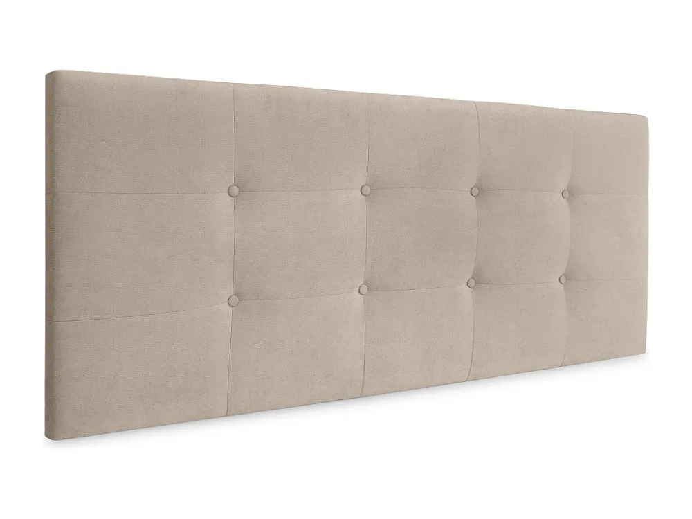 DHOME Hoofdeinde van Stof Aqualine Gecapitonneerd 145x60cm Bedden 135/140 - Lichtbruin