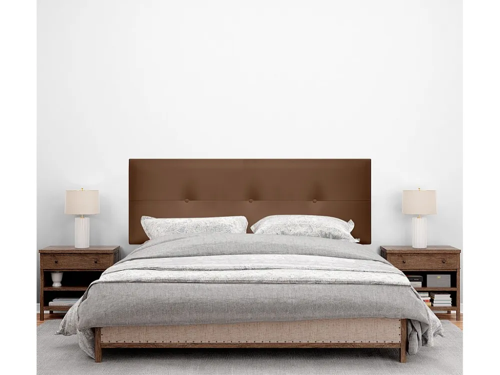 DHOME Kunstleer hoofdeinde met knopen 145x50cm bedden 135/140 - Clay