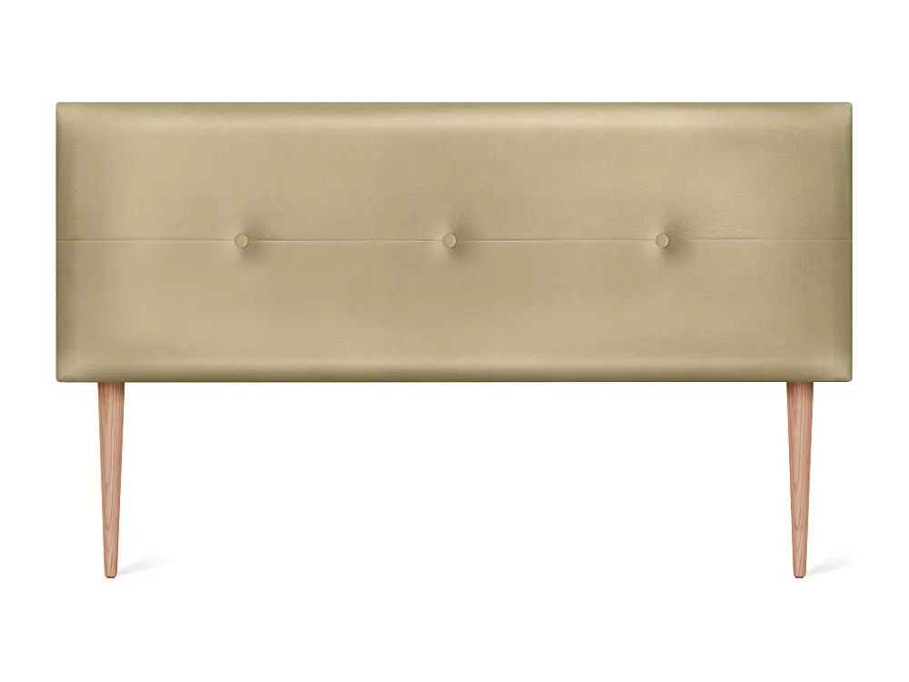 DHOME Kunstleer hoofdeinde met knopen 160x105cm met bedpoten 150/160 - Champagne