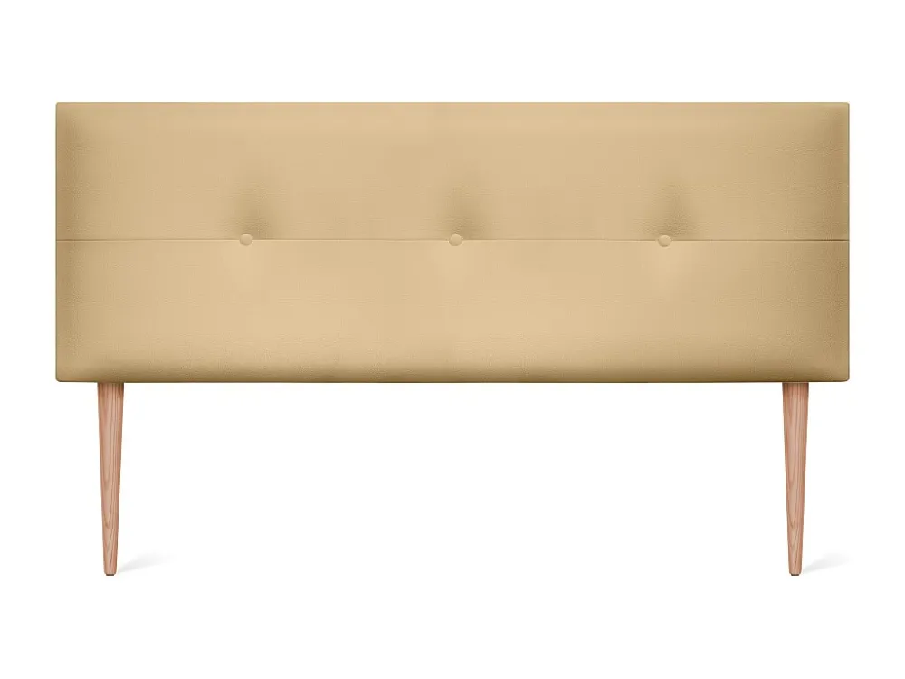 DHOME Kunstleer hoofdeinde met knopen 160x105cm met bedpoten 150/160 - Vanille