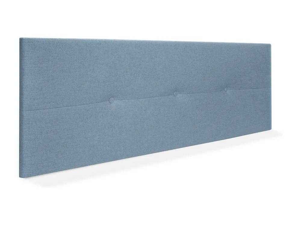 DHOME Natuurlijk linnen hoofdeinde met knopen 145x50cm bedden 135/140 - Blauw