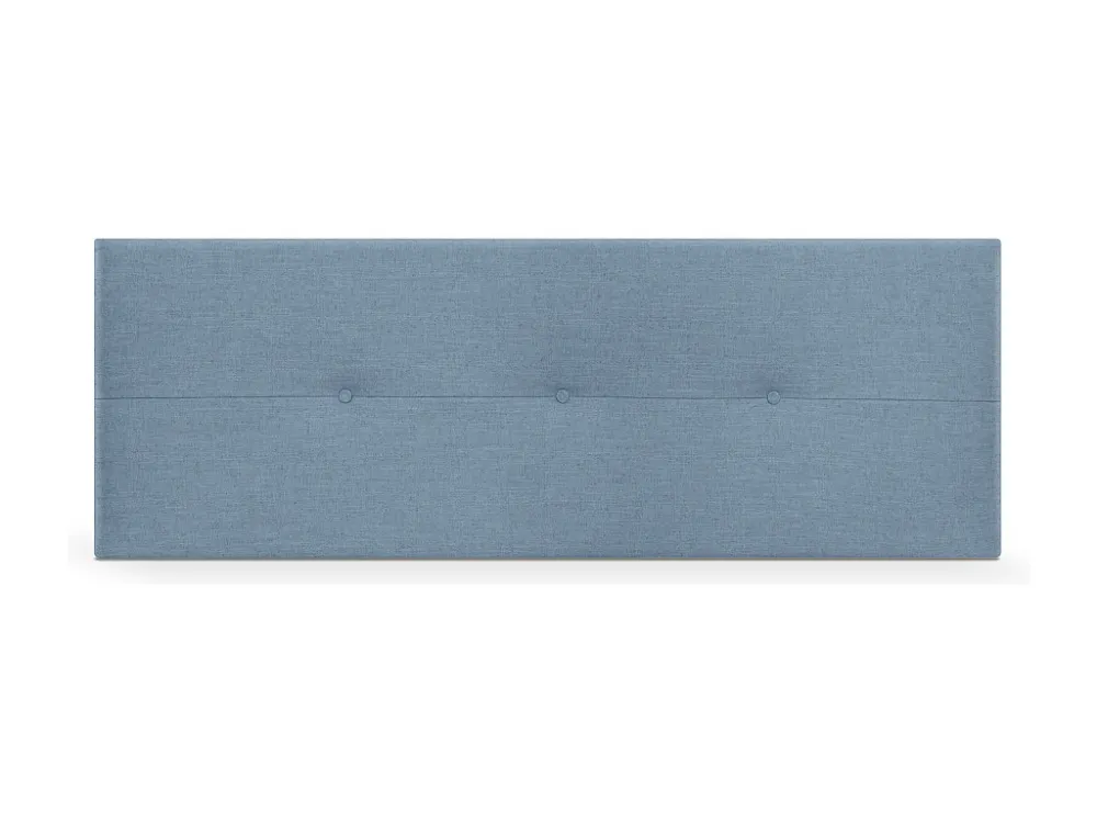 DHOME Natuurlijk linnen hoofdeinde met knopen 145x50cm bedden 135/140 - Blauw