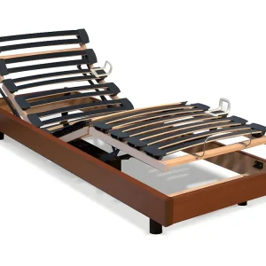Elektrisch verstelbare bedbodem 80 x 200 cm - kersenhout