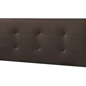 Gecapitonneerd hoofdeinde Carla 150x60 cm Chocolade, Gewatteerd met Schuim, 8 cm zwaar.