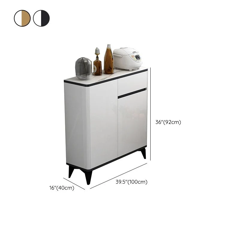 Glam Sideboard Wood Afstelbaar Shelving Side Board Cabinets and Drawers 31l