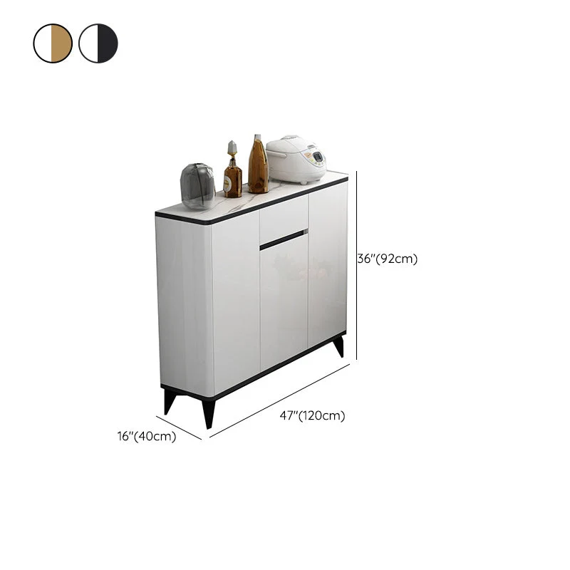 Glam Sideboard Wood Afstelbaar Shelving Side Board Cabinets and Drawers 31l