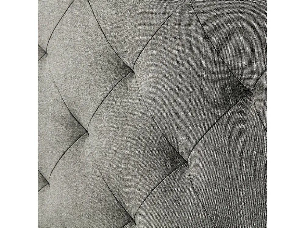 Hoofdeinde bekleed Milan 140x60 cm, Ruiten Grijs Stof, 8 cm stevig.