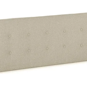 Hoofdeinde gestoffeerd Saona 140x60 cm Kleur Beige, Gewatteerd met Schuim, voor Bed 135 cm, Knopen capitoné, 8 cm stevig.