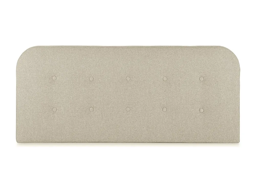 Hoofdeinde gestoffeerd Saona 140x60 cm Kleur Beige, Gewatteerd met Schuim, voor Bed 135 cm, Knopen capitoné, 8 cm stevig.